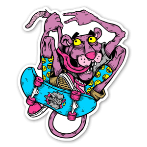 Pink panther skateboarding tarra