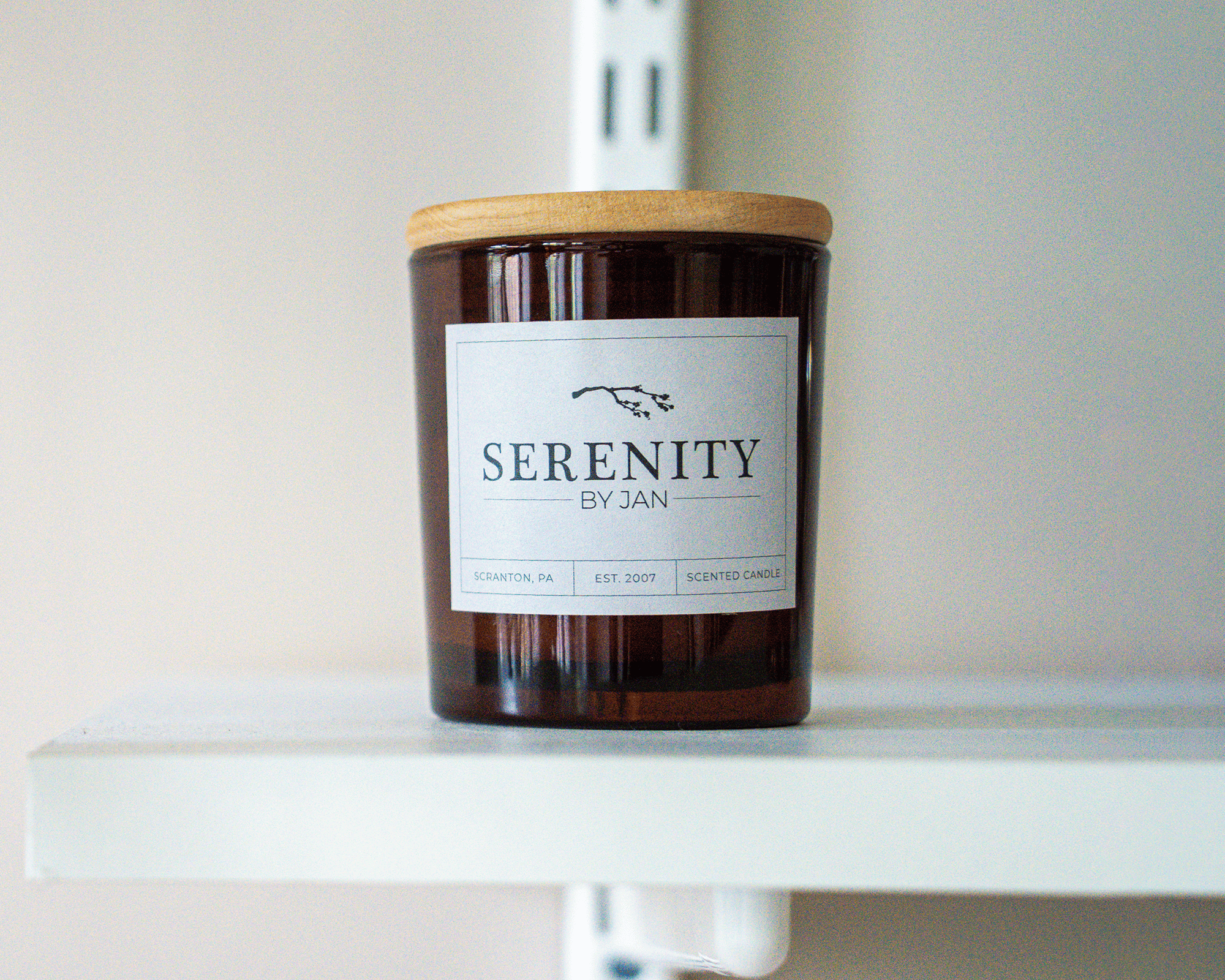 Label on candle