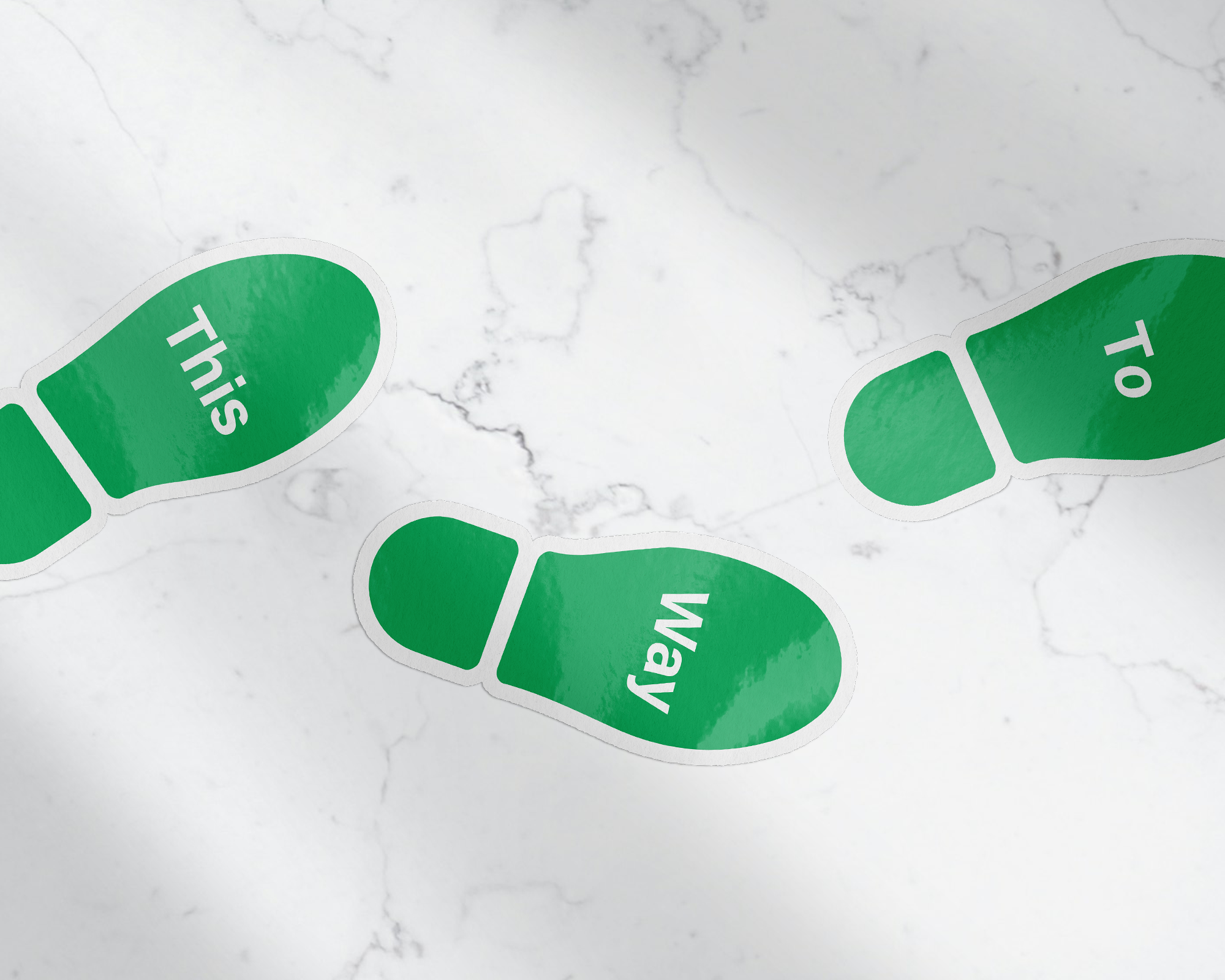 Foot print floor stickers